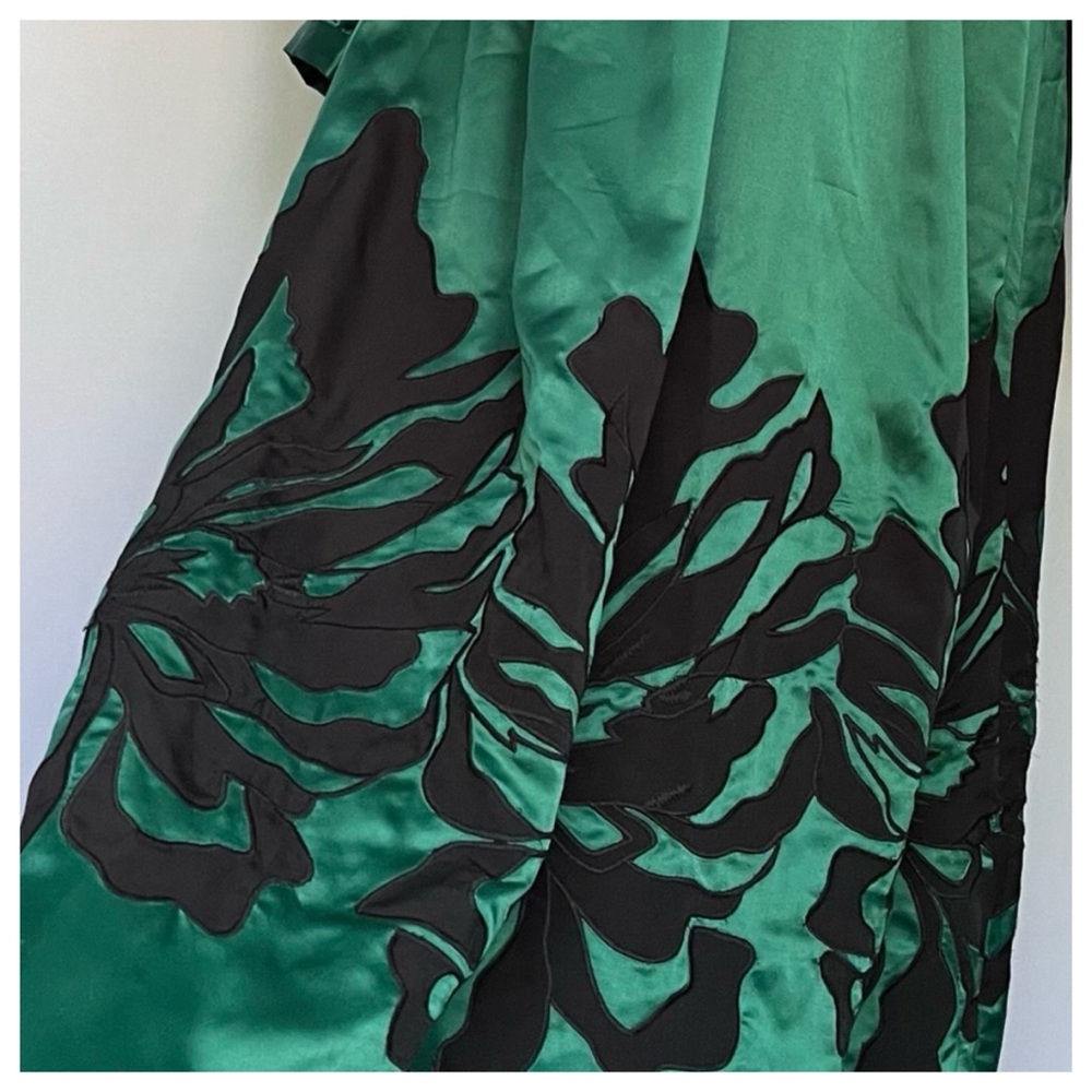 NWT Ssle Anthropologie Nikasha Emerald Green Embroidered Appliqué Maxi Dress - Picture 9 of 14
